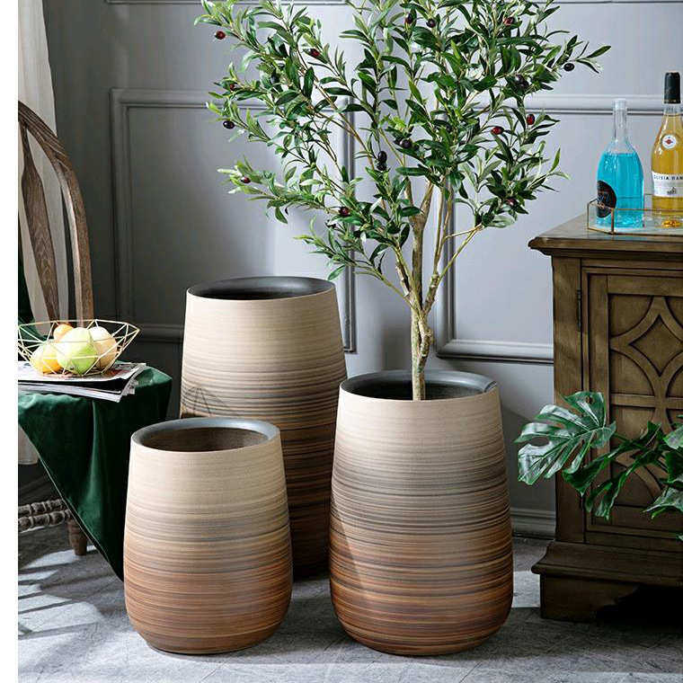 北欧花盆现代陶瓷落地花瓶大口径干花花摆件客厅别墅庭院大坛,家居饰品,花瓶,淘宝优惠券,粉丝福利购,淘宝优惠卷