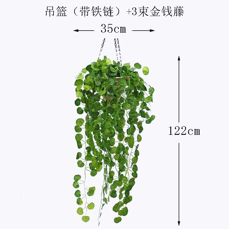 wo+仿真吊兰波斯草垂吊植物盆栽阳台庭院吊篮绿植墙面吊顶装饰花