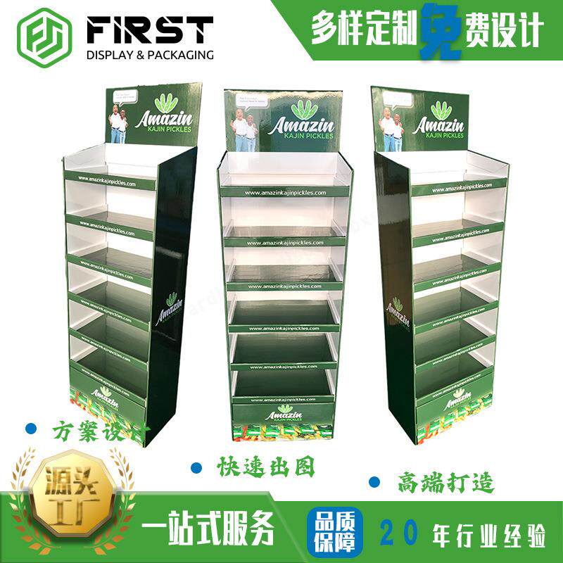 多层托盘落地纸展示架商超纸陈列架饮料促销纸展架纸货架