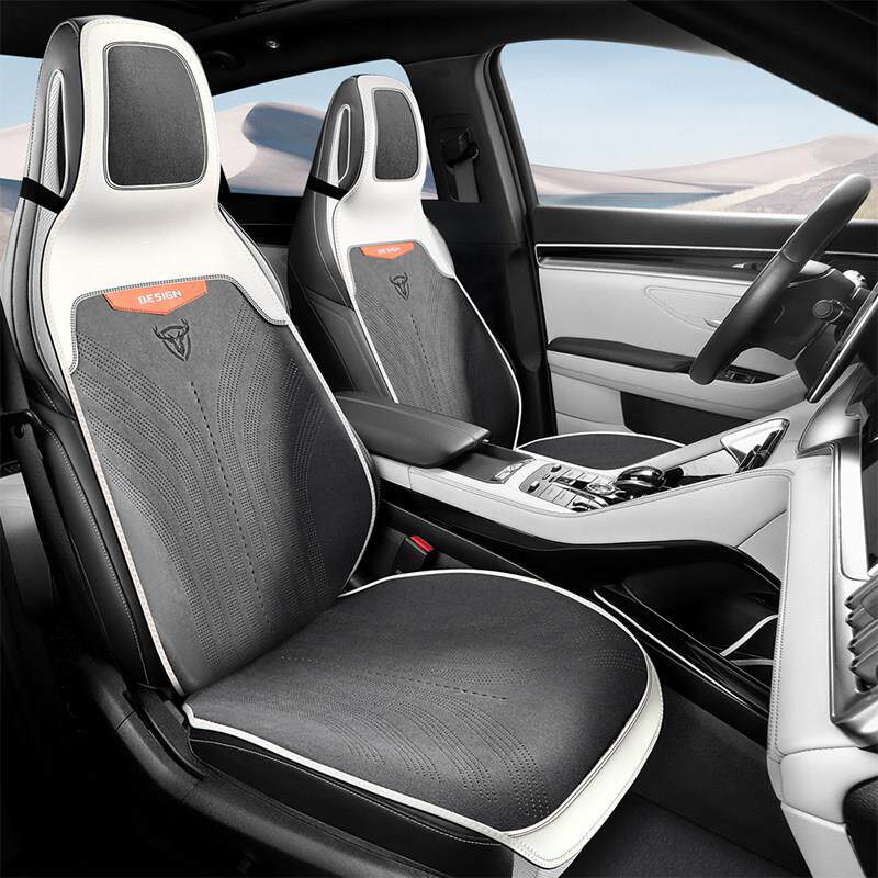 新款翻毛皮汽车坐垫运动座椅垫子四季通用小蛮腰夏季麂皮透气座垫