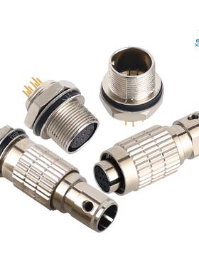 兼容广濑连接器HR25-7TR-8P航空插头1号工业相机触发线束插头