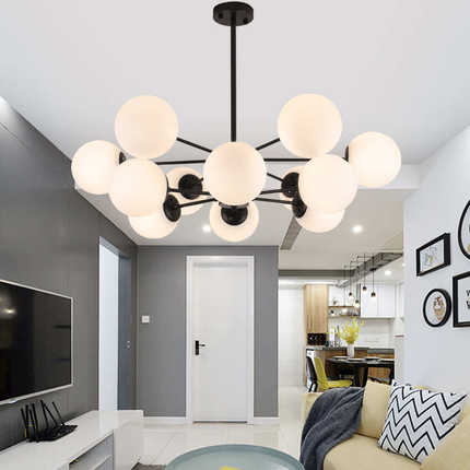 北欧灯具简约现代大气家用客厅灯创意个性魔豆LED餐厅卧室吊灯