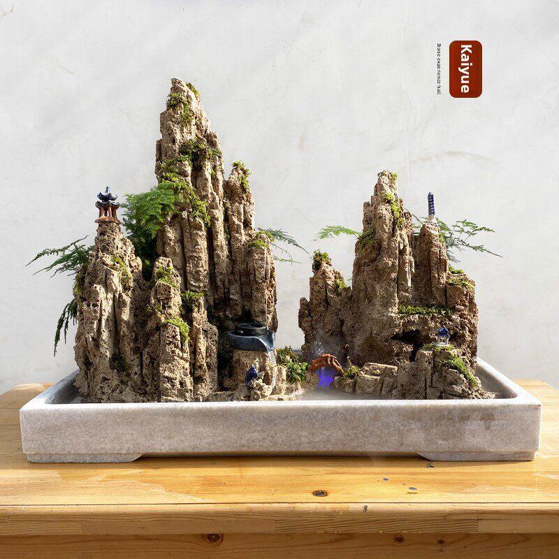 天然吸水石上水石大型假山盆景流水摆件真石头水秀石庭院鱼池造景