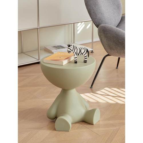 创意小头几油风客厅简约躺茶平边几设计师平沙发旁奶边家NGE居装