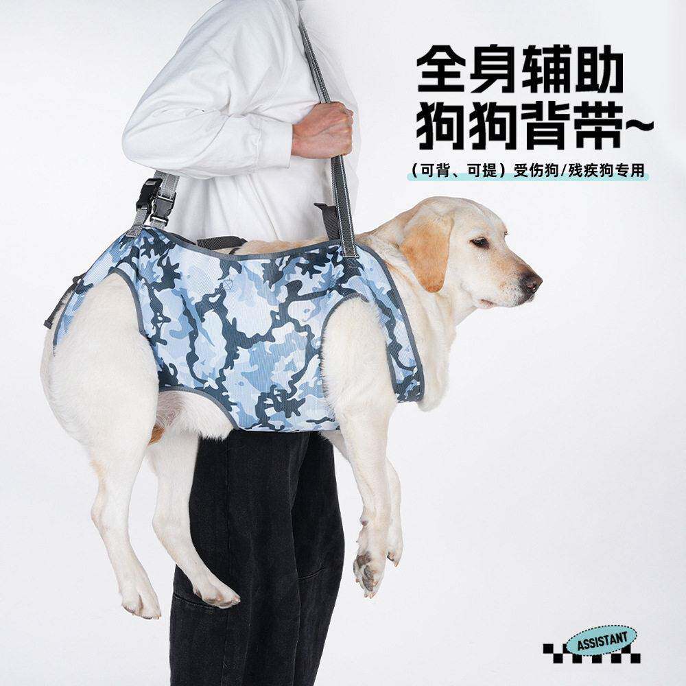 亚马逊新款宠物辅助带老年犬残疾犬康复出行胸背可调节牵引绳