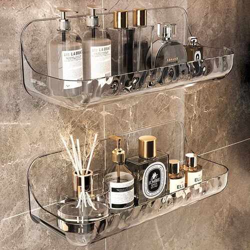 New Bathroom Storage Rack: Wall-Mounted Washstand with No-Dr