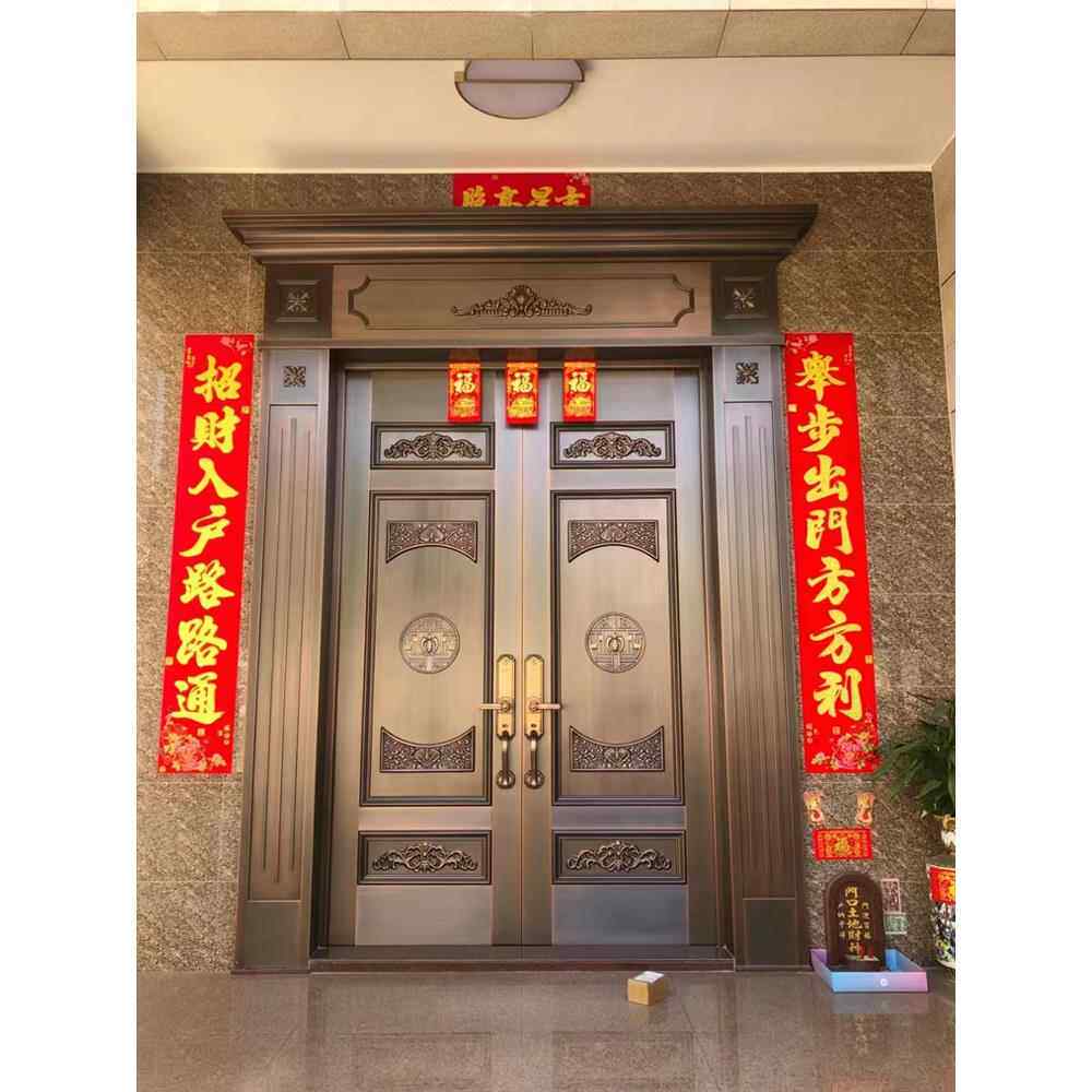 采购产品中式房门,铜门,双开门,婆婆门,高档农村自建房屋,防