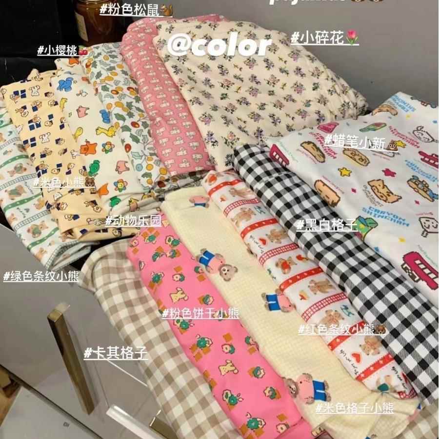 遛弯裤子!新款卡通印花睡裤女宽松春秋夏居家休闲睡衣裤子可外穿