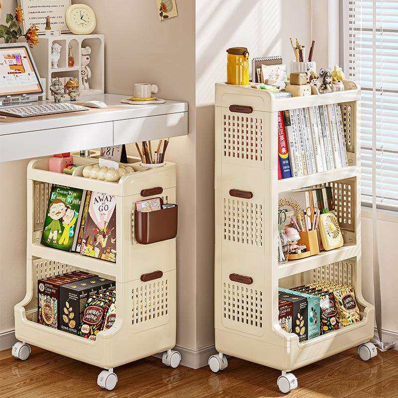 书本置物架家用宿舍寝室零食收纳架开学收纳神器多层可移动小推车,收纳整理,书桌收纳置物架,淘宝优惠券,粉丝福利购,淘宝优惠卷