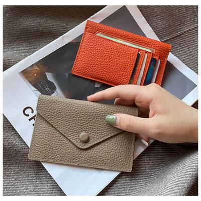 Ultra-thin Ins Style Genuine Leather Card Holder Fashion Min