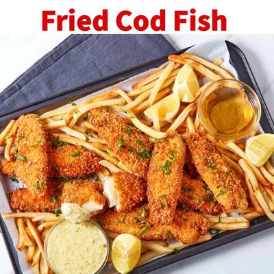 Fried Cod Fish亚洲渔港深海鳕鱼排生鲜鳕鱼排半成品整块鳕鱼310g