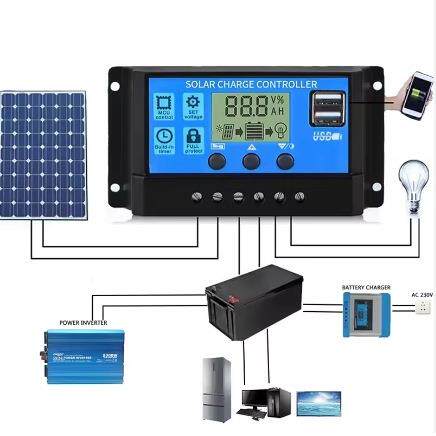 MPPT便携电源PWM太阳能控制器20A30ALED路灯充放电转换节能光伏