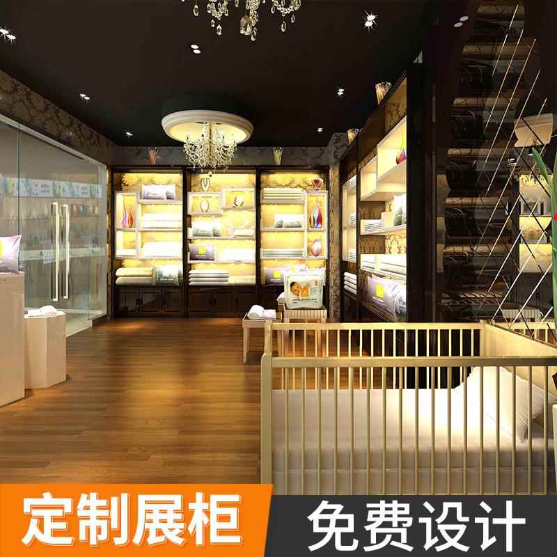 家纺店层带灯展展示柜商床上631用品示架场礼品陈列货柜多展示柜