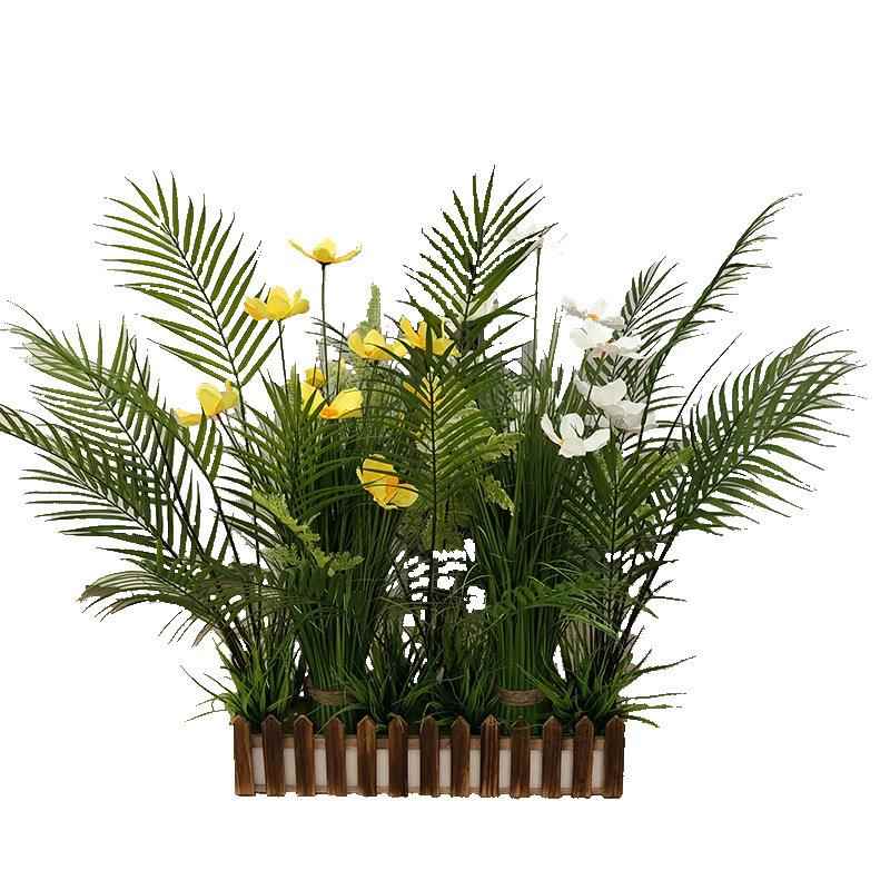 散尾葵植物盆栽客厅栅栏花套装绿植隔断装饰创意现代简约客厅隔断