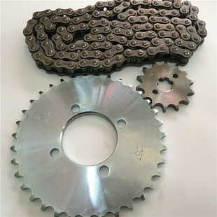摩托车套链 赛驰QS110套链链条大小链轮齿轮35齿牙盘加硬