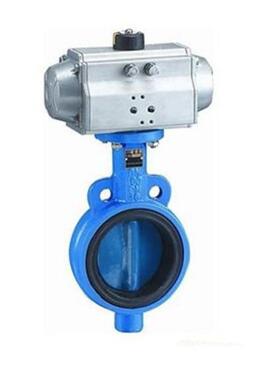 机械专业预定生产D671F4-1.0气动衬氟对夹蝶阀耐高温