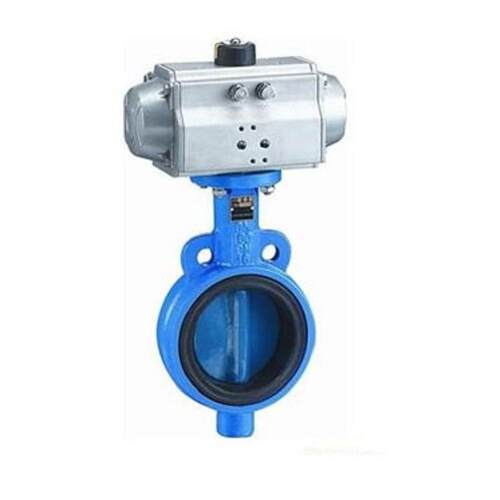 机械专业预定生产D671F4-1.0气动衬氟对夹蝶阀耐高温