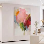 多巴胺纯绘抽级象关油手画餐厅卧室玄酒店大幅创意KQE轻奢高感挂