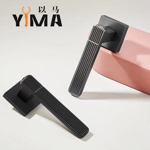 家用门锁室内静音锁加厚锌合金磁吸分体锁卧室房门把手机械门锁