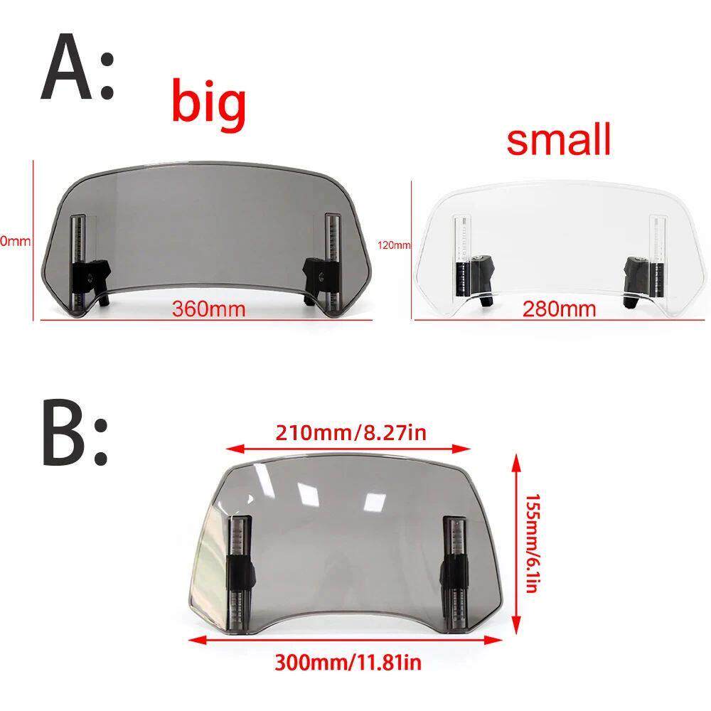 Universal Motorcycle Windshield Extension Adjustable Spoiler