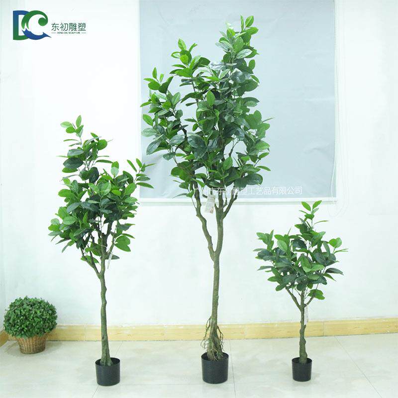 北欧风格大型仿真植物盆栽高档手感叶仿真菠萝蜜树客厅摆件