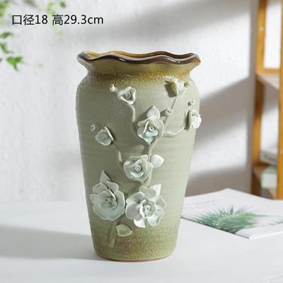 高档多肉师陶瓷花盆款多肉陶花器干瓷花花瓶室内摆高法件绿植花插