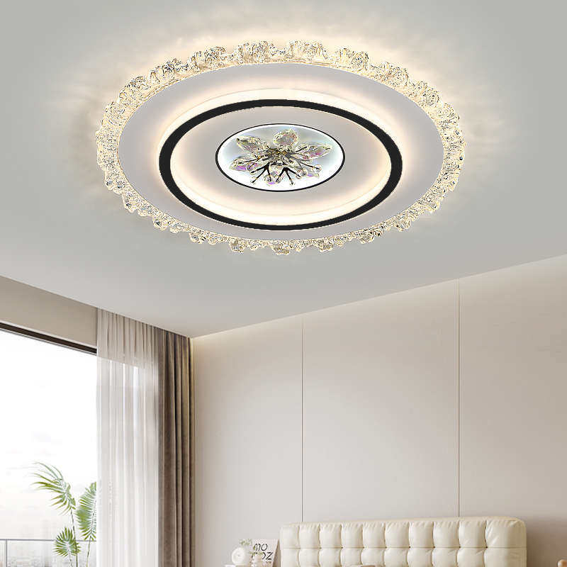 2025新款简约轻奢水晶灯智能语音卧室灯大气客厅主灯护眼主卧灯具,家装灯饰光源,智能吸顶灯,淘宝优惠券,粉丝福利购,淘宝优惠卷