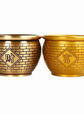 直供做旧仿古礼品制作黄白铜缸家居办公装饰品礼品铜摆件
