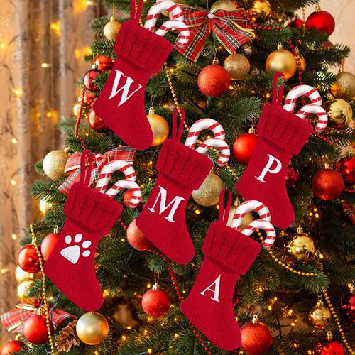 Christmas Small Letter Christmas Socks Cute Footprints socks