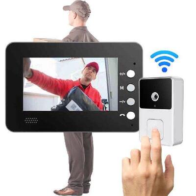 4.3 Inch IPS Screen Dual Communication Doorbell 2 Way Audio