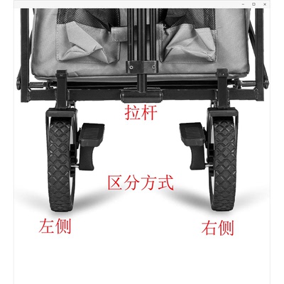 疆屿露营车7寸8寸越野轮配件营地拉车带刹车轴承轮子野营推车配件