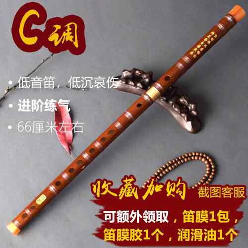 正品致笛子苦精竹高档古门风竹笛C成人D初学儿童入F演奏乐E横笛器