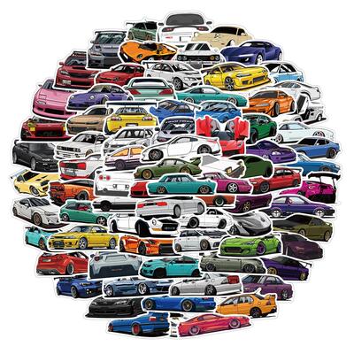 10/30/50/100PCS Retrofit Racing Car Graffiti Stickers Lapto