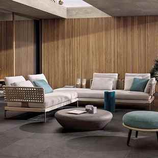 户外沙发阳庭院台室外休露台花阳光房闲设计师园转角藤编BPF家具