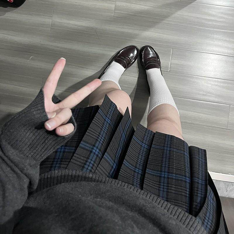 凛凛/原创正版秋冬校供感jk格裙学生半身裙女学院风百褶裙日系