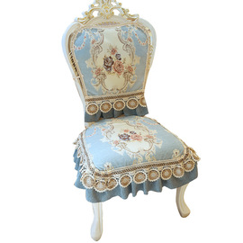餐椅套白色欧式长桌桌布，高端奢华文艺复古风艺术感椅子罩