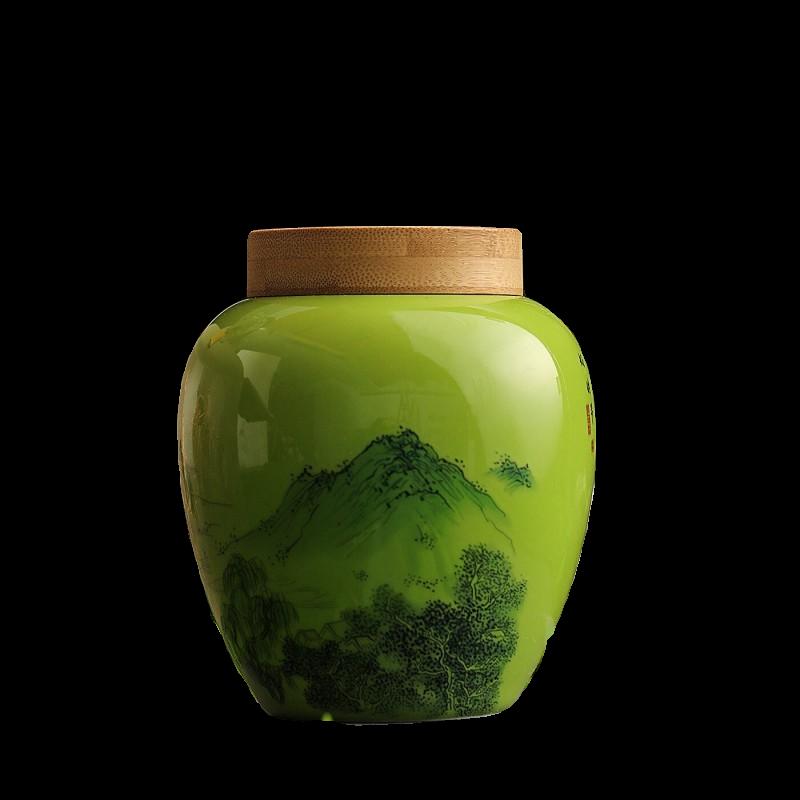 时节布艺陶瓷罐茶叶包装盒空礼盒绿茶明前龙井乌牛早礼盒装空盒