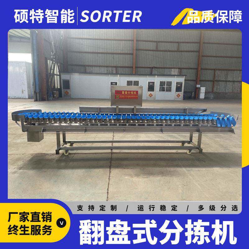 鱼块称重分拣机 海鲜水产料盒式选别秤 鸡腿重量多级分选机厂家