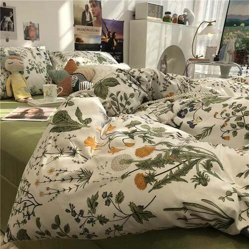4pc bedsheet set bed sheet quilt blanket duvet cover sets