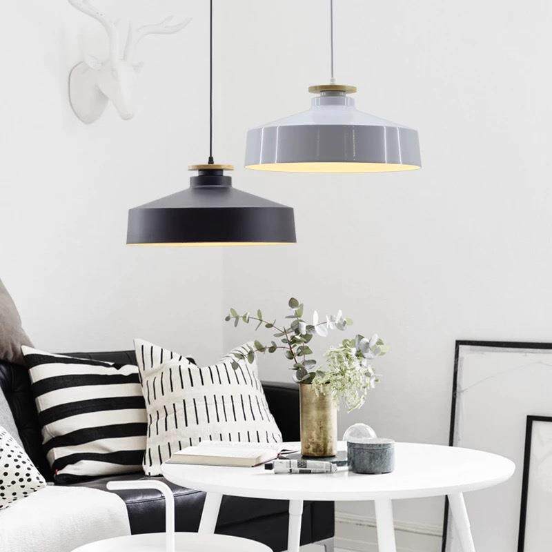 服装店吊灯餐厅卧室火锅店灯具北欧日式风格简约现代黑白个性吊灯