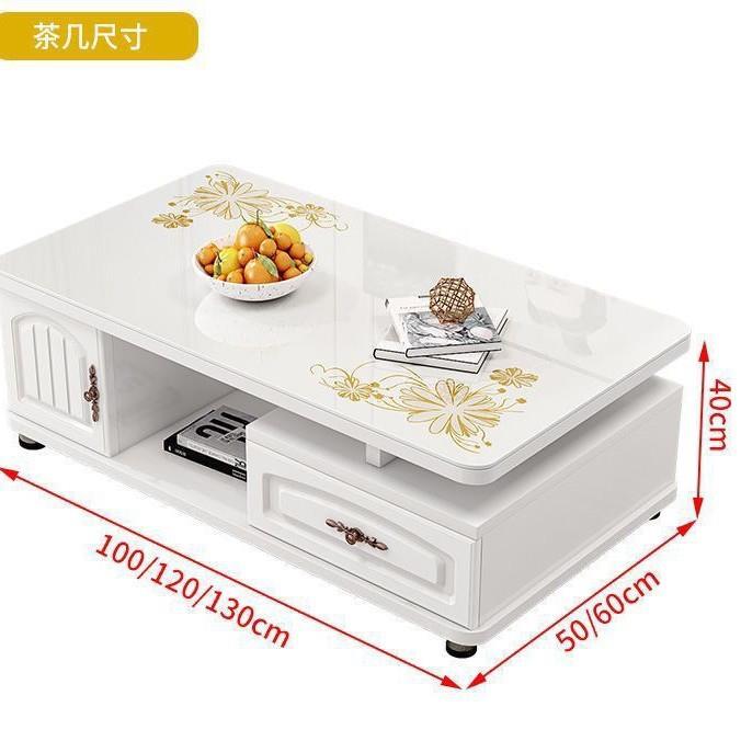 欧式钢化玻璃YVQ茶几现代简约厅电视柜组合桌台子茶小型家用户客