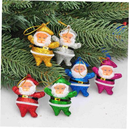 6 colors Santa Claus Christmas tree decoration pendant 挂件