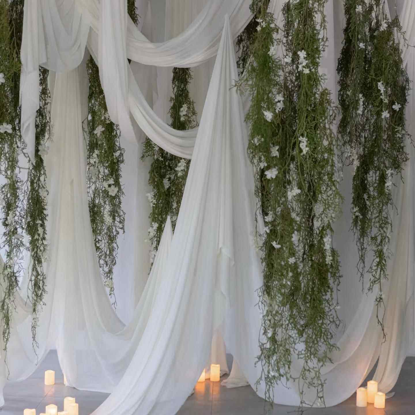 半透明婚庆纱幔舞台背景透光不透人白色雪纺纱幔婚礼吊顶装饰纱,节庆用品/礼品,节庆布艺用品,淘宝优惠券,粉丝福利购,淘宝优惠卷