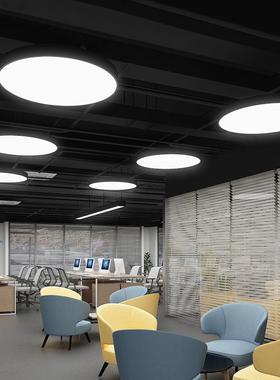 LED吊灯现代办公室314吊线灯风商场圆网咖健身房店铺吧台形工业灯