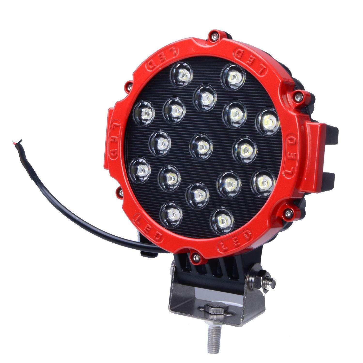 圆形51W工作灯 越野车灯 LED工程车灯 车照明灯货车灯12V/24v通用