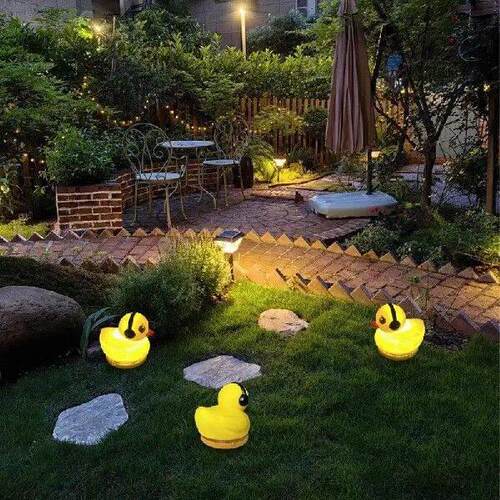 Garden Solar Lights Duck Shape Lawn Lights Outdoor