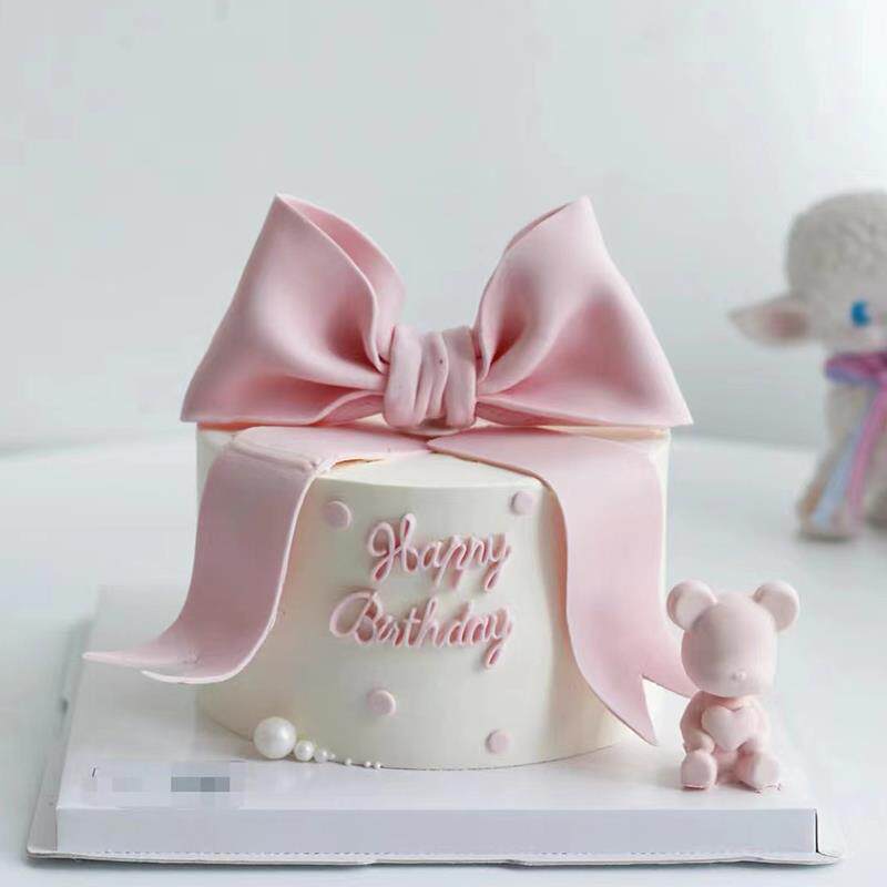 翻糖巧克力蝴蝶结蛋糕装饰摆件雪宝冰雪公主女孩女神雪花小插件