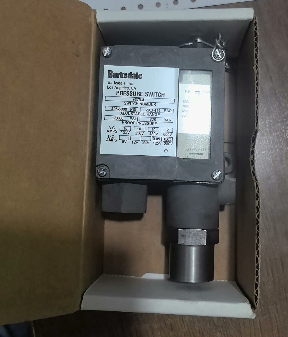 Barksdale巴士德压力开关9675-4