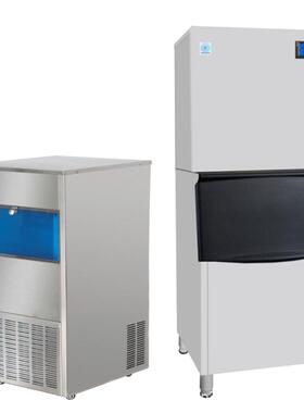 雪花制冰机商用全自动100-300kg碎冰颗粒冰实验室火锅店海鲜冰块
