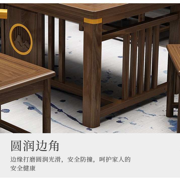 新中式茶桌茶台实木茶桌椅组合办公室泡茶台功夫茶桌茶具一体家用